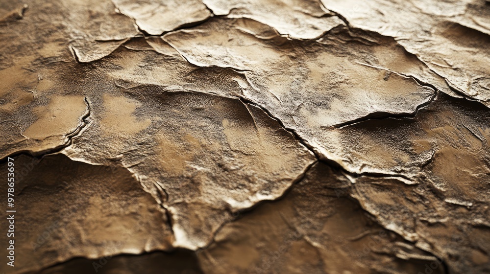Close-up of Cracked and Textured Brown Surface Close-up of Cracked and Textured Brown Surface