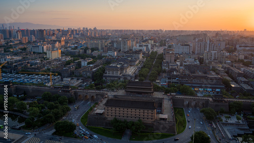 Wallpaper Mural Night view of the east gate of Xi'an City Wall, Xi'an, China Torontodigital.ca
