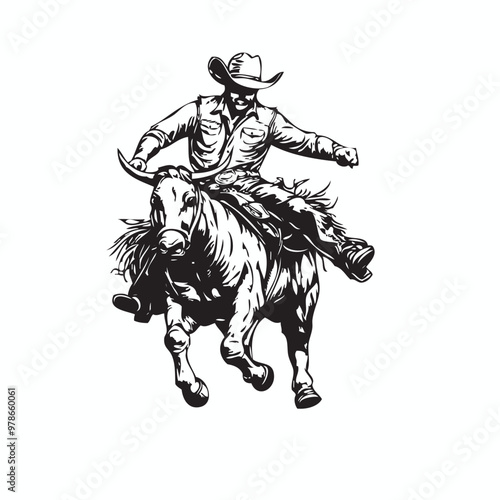 Wallpaper Mural rodeo event vector, rodeo logo Torontodigital.ca