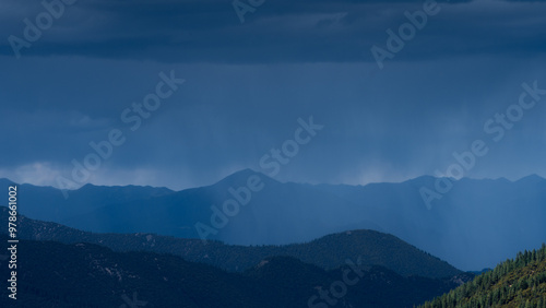 Rainstorm in Plateau Mountains Hengduan Mountains, Sichuan Province, China