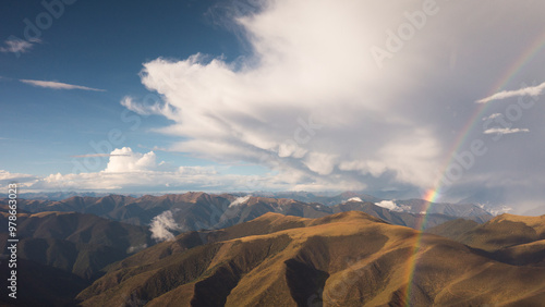 Rainstorm in Plateau Mountains Hengduan Mountains, Sichuan Province, China