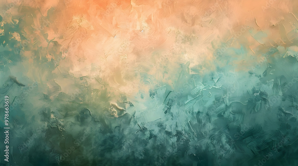 Obraz premium Gradient Pale Green to Peach Puff abstract background
