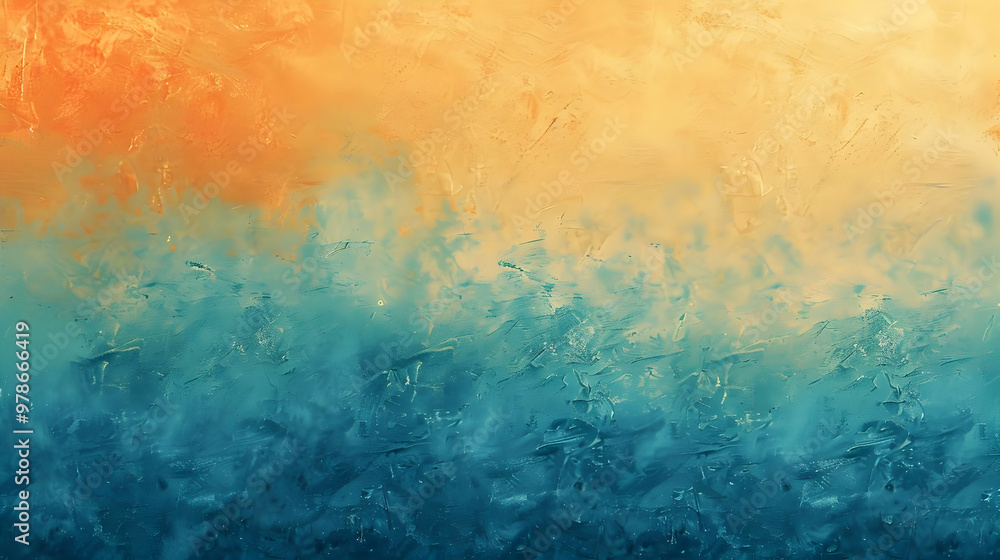 Fototapeta premium Gradient Papaya Whip to Powder Blue abstract background