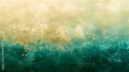 Gradient Sea Green to Tan abstract background