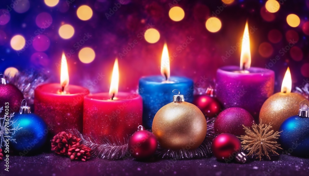 festive abstract background with decorations for celebrating the new year, winter fairy tale festive abstract background with decorations for celebrating the new year, winter fairy tale