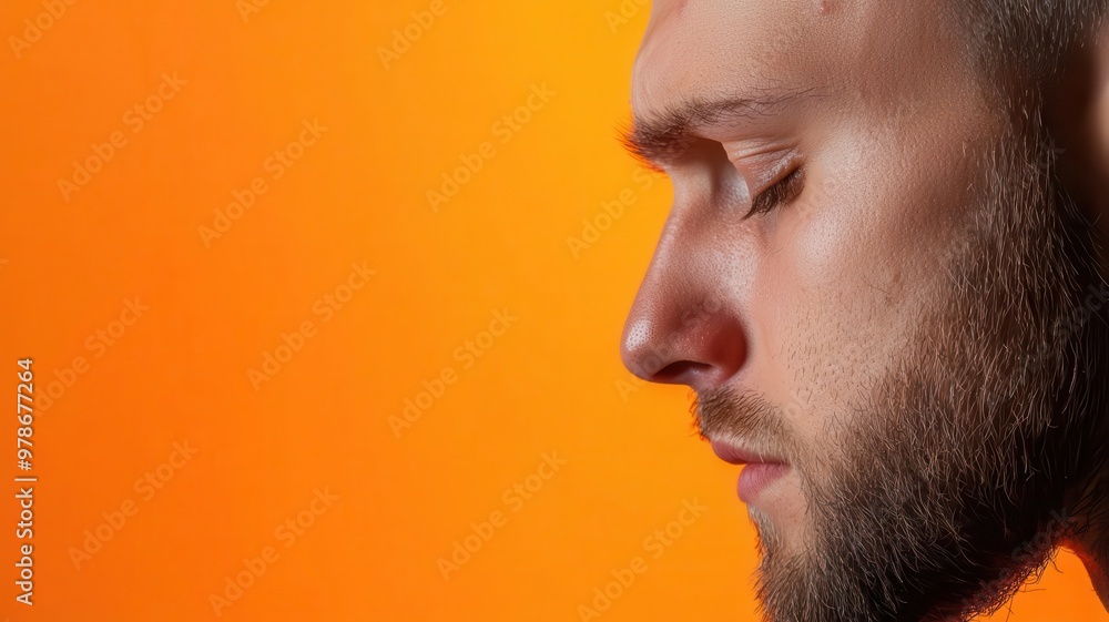 Closeup of a person with a downcast expression, Sadness and Depression, highlighting the emotional weight of depressive symptoms Closeup of a person with a downcast expression, Sadness and Depression, highlighting the emotional weight of depressive symptoms