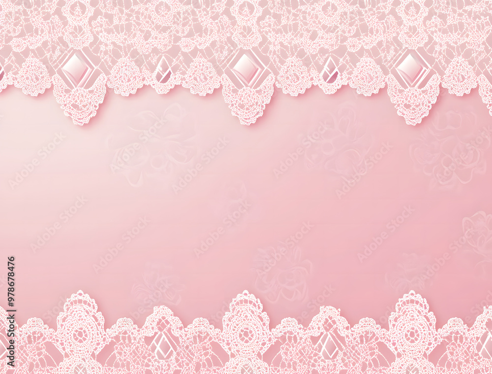 Delicate Pink Lace Pattern with Elegant White Trim for Wedding and Vintage Designs Delicate Pink Lace Pattern with Elegant White Trim for Wedding and Vintage Designs
