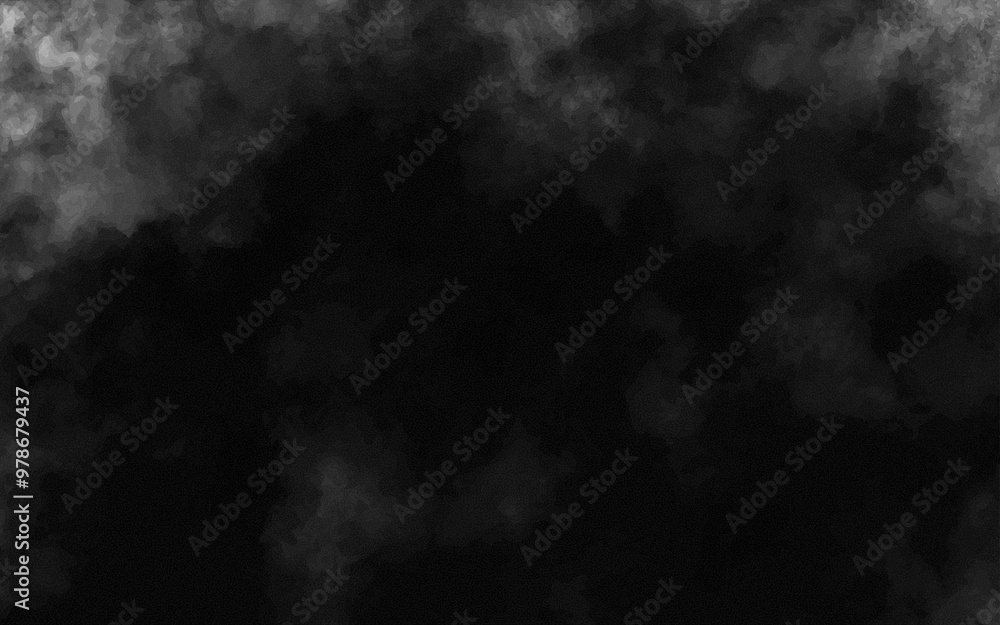 Obraz premium Abstract black and white realistic smoke clouds with shadow overlay effect background. Mystery dark background with spooky white light and fog. Vector illustration of smoky mist toxic vapor on floor.