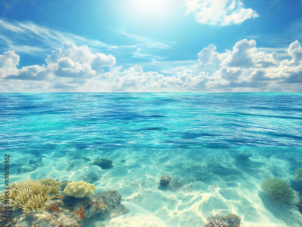 Obraz premium The illustration background of bodies of water. 