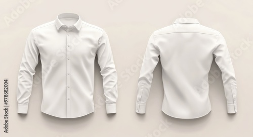 A pristine men's formal long t-shirt mockup in white, displayed against a white background. The clean design highlights the shirt's modern elegance and versatile style for premium fashion showcases.