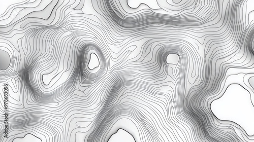 Topographic map patterns and topography line map. Outdoor vector background with editable strokes. photo