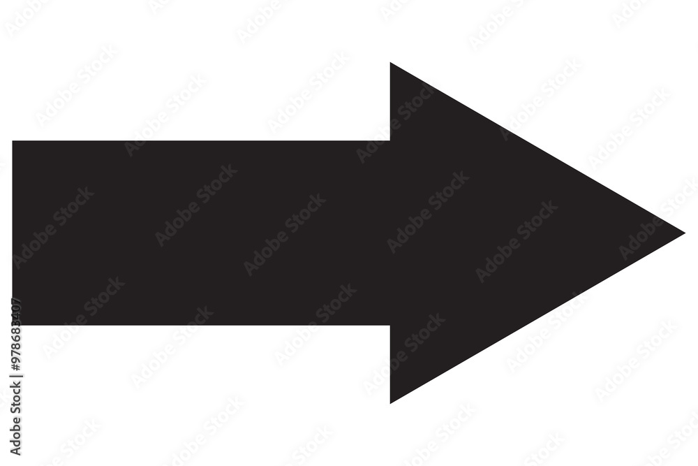 A large black icon with a solid long arrow pointing to the right on a white background. A large black icon with a solid long arrow pointing to the right on a white background.
