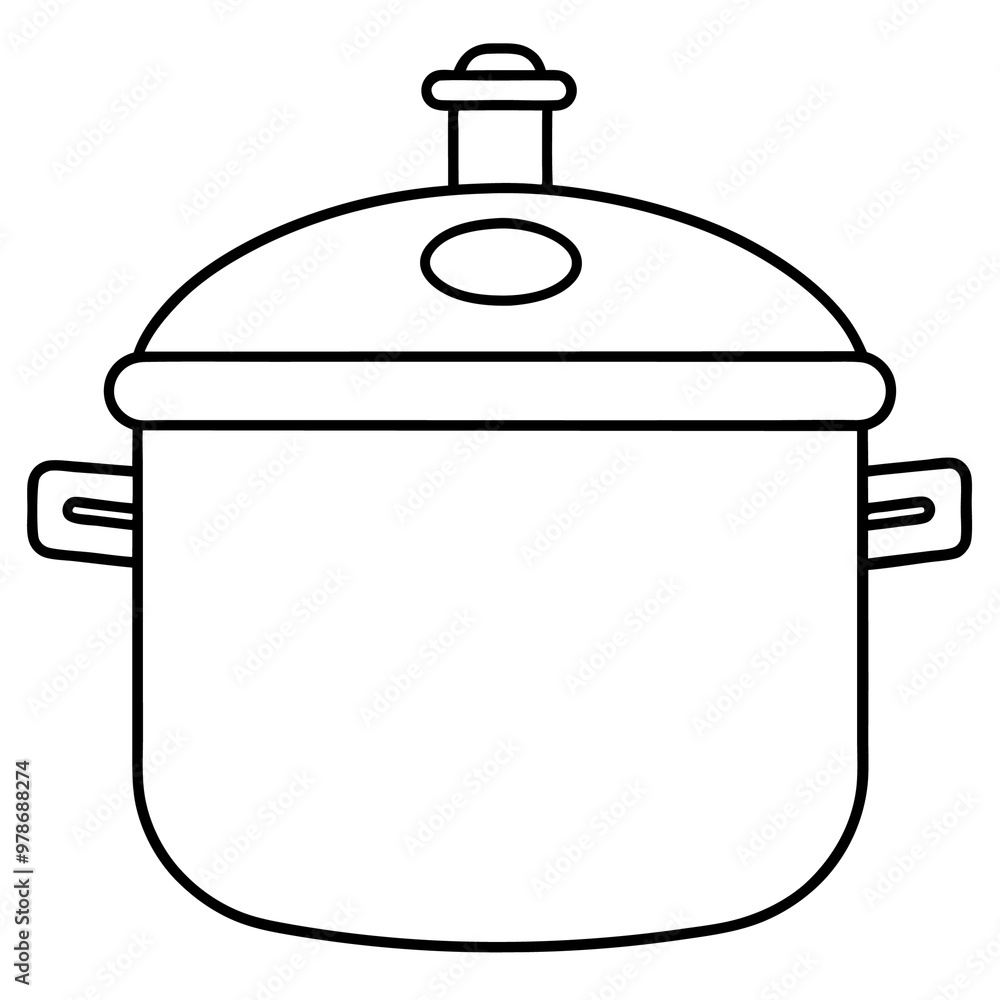 a pressure cooker outline coloring book page line art drawing a pressure cooker outline coloring book page line art drawing