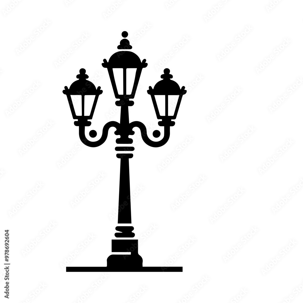 Fototapeta premium modern and vintage street light