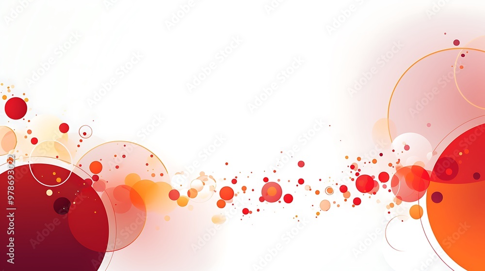 Abstract background with red, orange, and white circles Abstract background with red, orange, and white circles