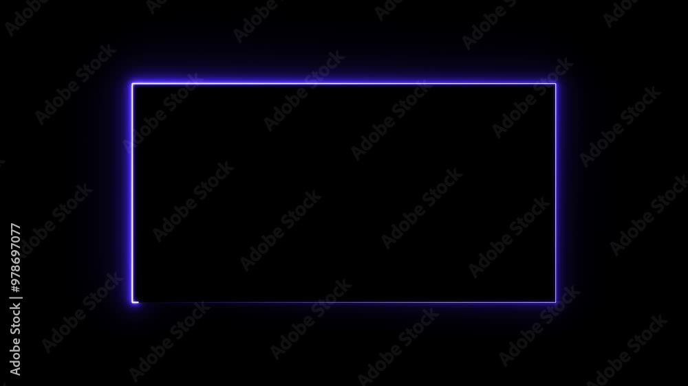 Animation of glowing neon rectangles abstract background Animation of glowing neon rectangles abstract background
