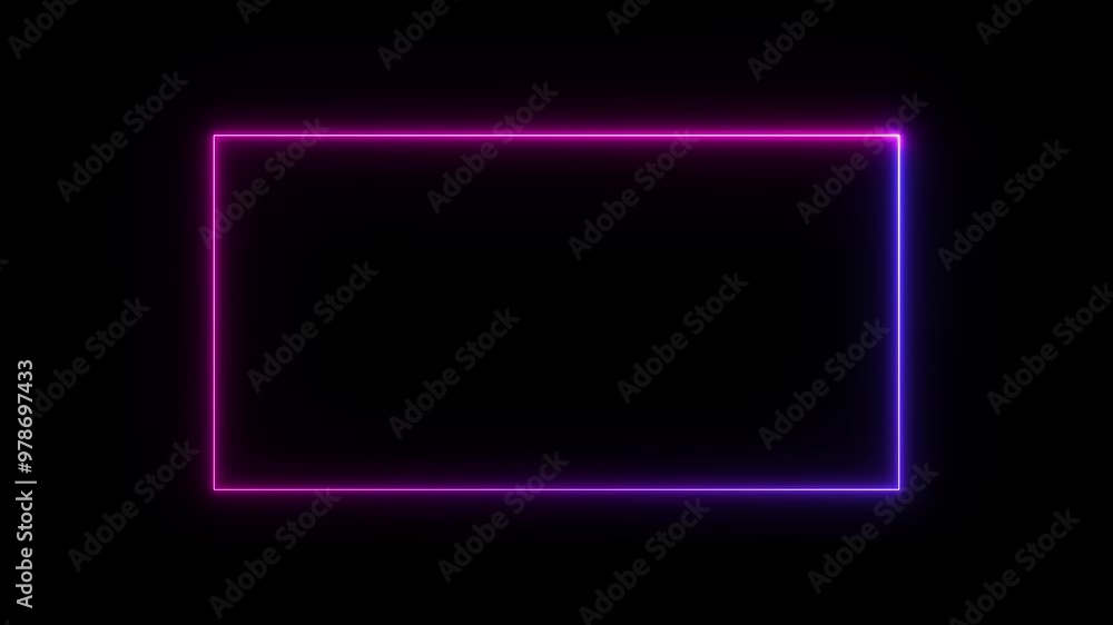 Animation of glowing neon rectangles abstract background Animation of glowing neon rectangles abstract background