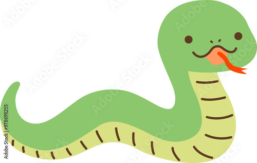 Cute little green snake