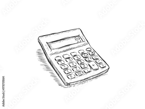 Hand-drawn Calculator Illustration