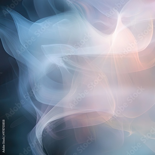 Abstract cloud shapes with soft, dreamy curves, evoking a sense of lightness and motion