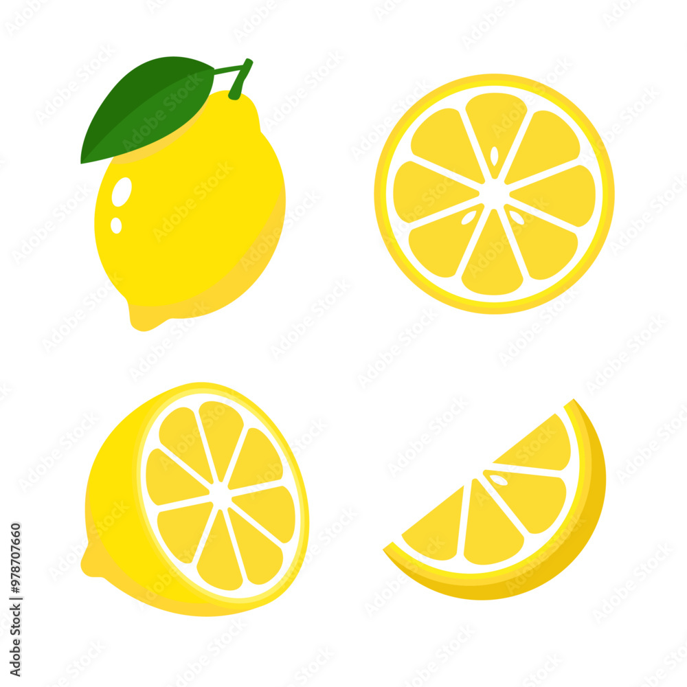 Lemon illustrations set Lemon illustrations set