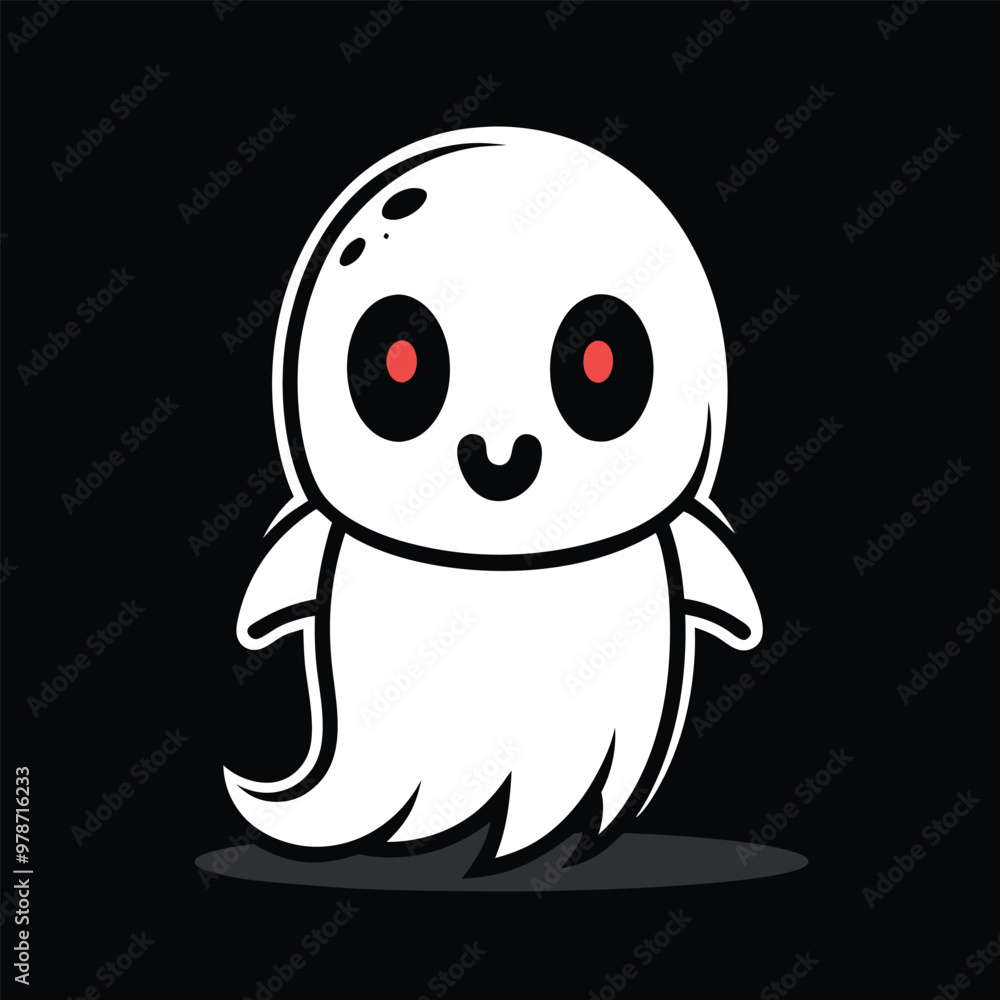 Creepy Halloween Ghost Vector illustration png cutout isolated Creepy Halloween Ghost Vector illustration png cutout isolated