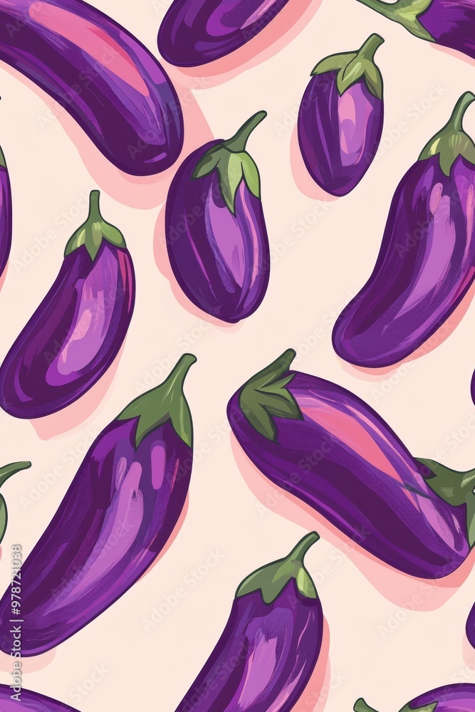 Eggplant Pattern. Eggplant Pattern.