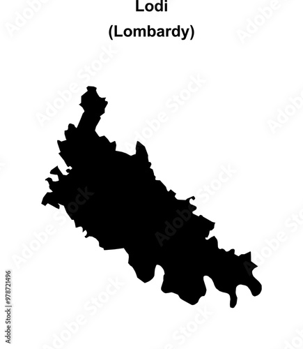 Lodi province outline map