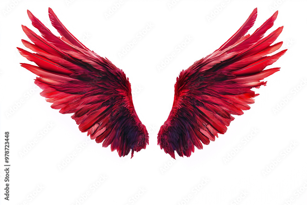 Angel Cupid wings isolated on a white background Angel Cupid wings isolated on a white background