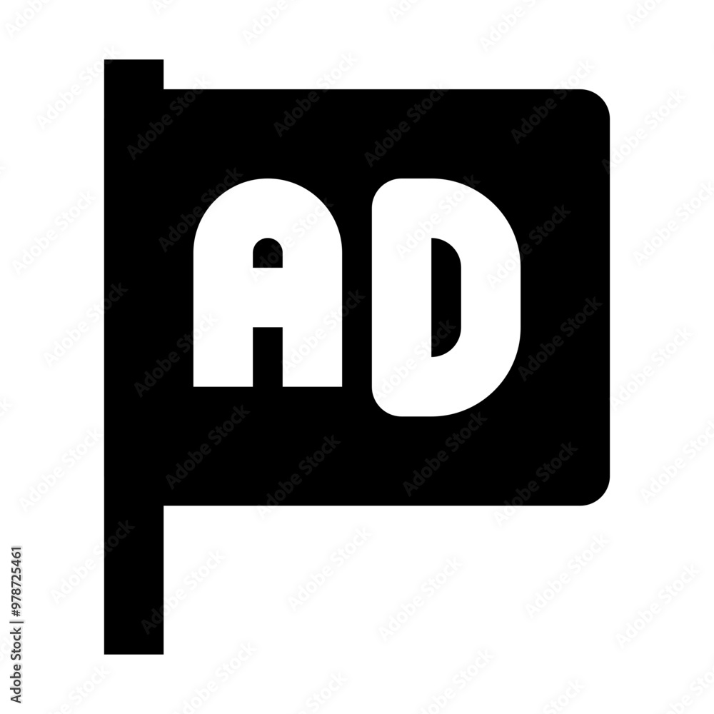 flag ads solid icon flag ads solid icon