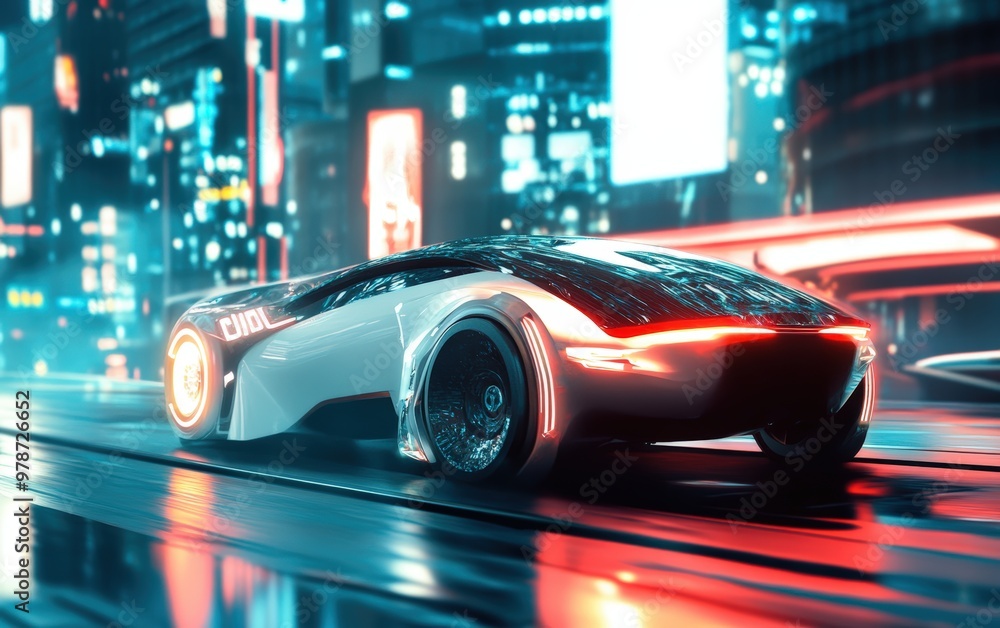 Car of the future professional advertising poster Car of the future professional advertising poster