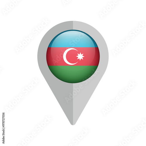 Free Download Pin navigation flag icon of Azerbaijan. Vector - GFXLoad