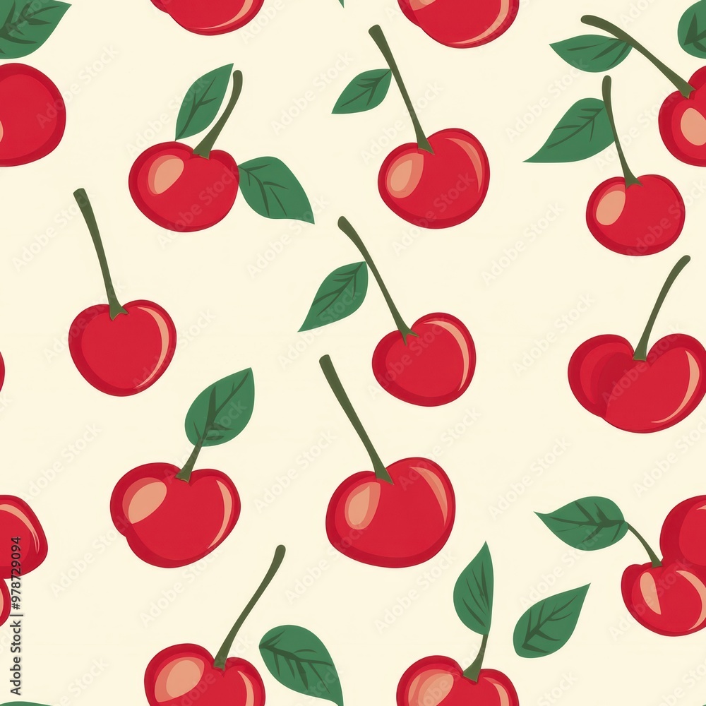 Cherry Seamless Pattern. Cherry Seamless Pattern.