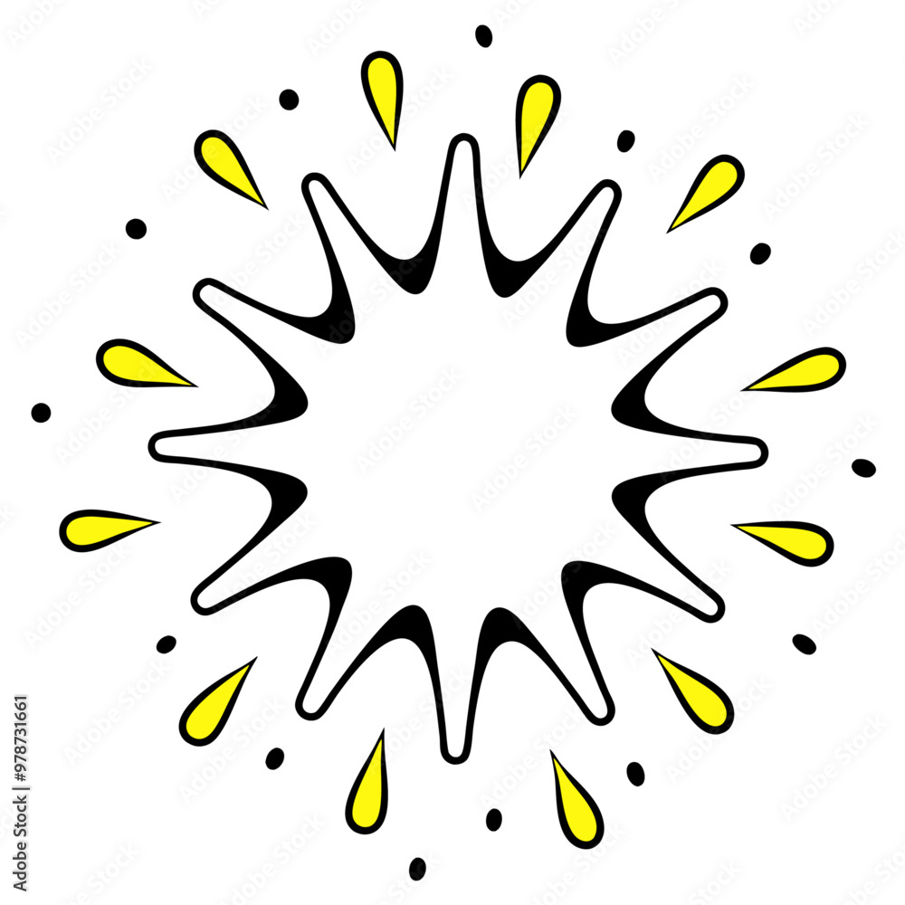 bright splashes outline coloring book page line art drawing bright splashes outline coloring book page line art drawing