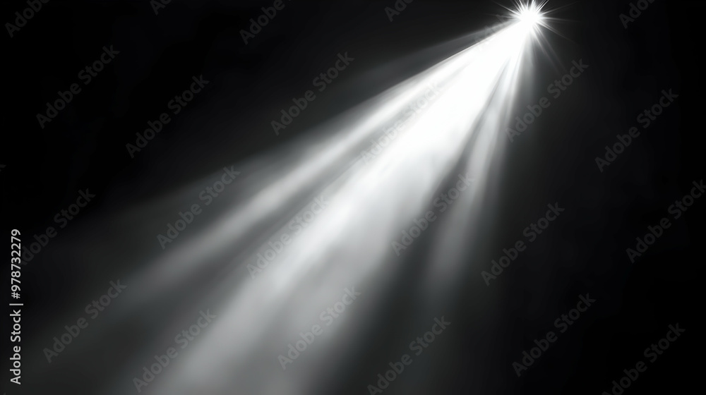 Abstract Light Beam Shining Through Darkness, Creating a Dramatic Effect, with a Bright Center and Soft Fading Edges in Black and White Abstract Light Beam Shining Through Darkness, Creating a Dramatic Effect, with a Bright Center and Soft Fading Edges in Black and White