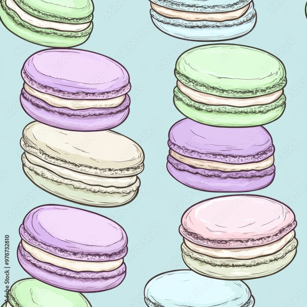 Macarons Pattern. Macarons Pattern.