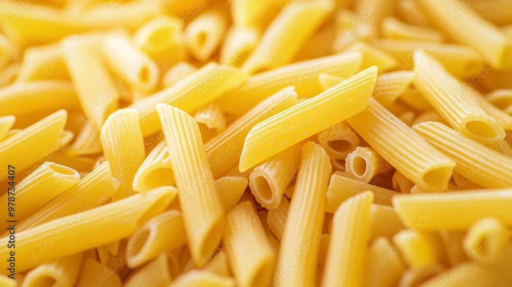 Yellow Uncooked Pasta Noodles Texture Background : Generative AI Yellow Uncooked Pasta Noodles Texture Background : Generative AI