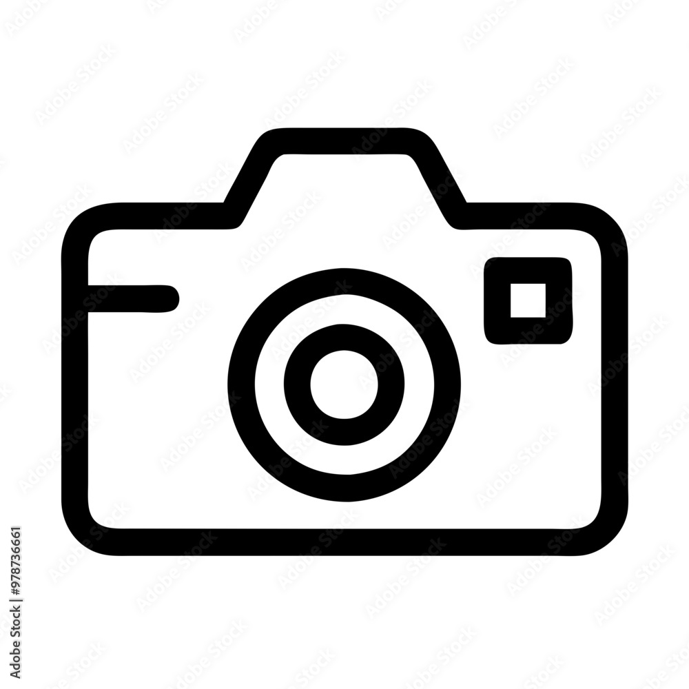 Classic camera icon in black minimalist design for photography enthusiasts, icon on transparent background, beach holiday theme Classic camera icon in black minimalist design for photography enthusiasts, icon on transparent background, beach holiday theme