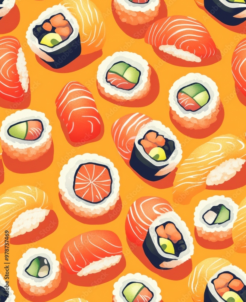 Sushi Pattern. Sushi Pattern.
