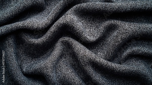 Gray Fabric Background : Generative AI