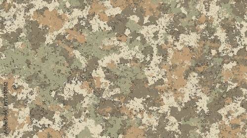 Earthy-toned artistic camouflage pattern for a nature-inspired design