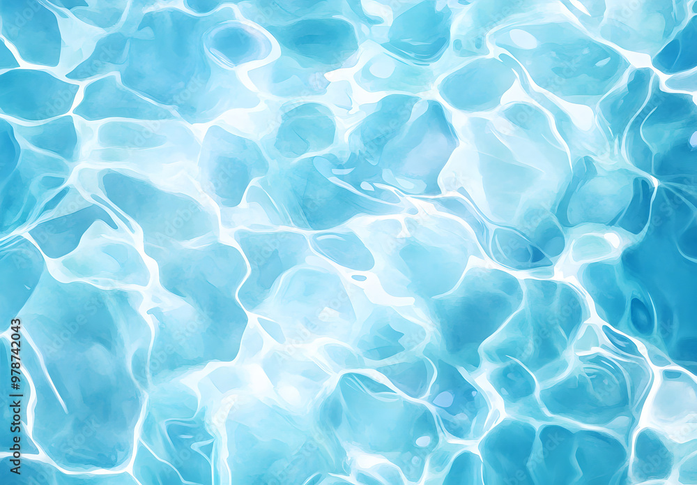 Realistic Blue Water Ripples with Sunlight Reflections on a Calm Surface Realistic Blue Water Ripples with Sunlight Reflections on a Calm Surface