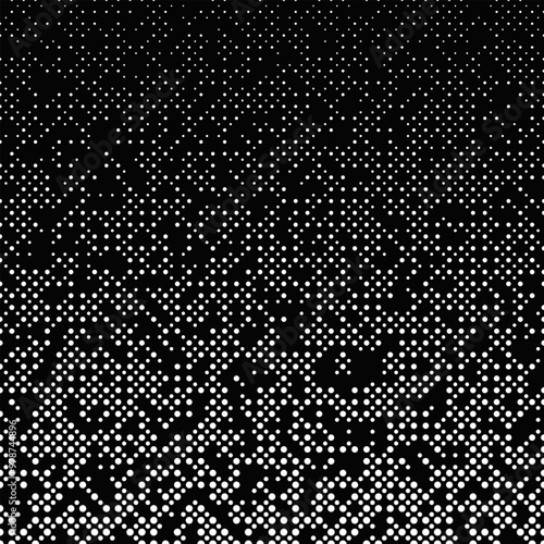 Black and white geometrical abstract dot pattern background - monochrome vector design