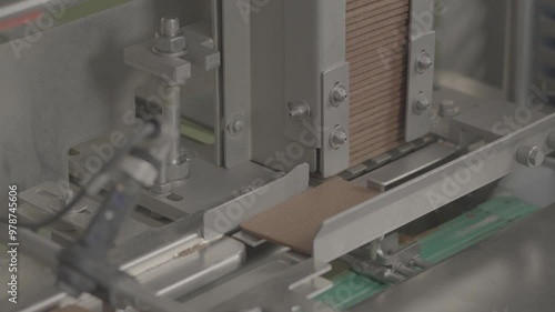 	production of ice cream in cups on a conveyor line, V-log
