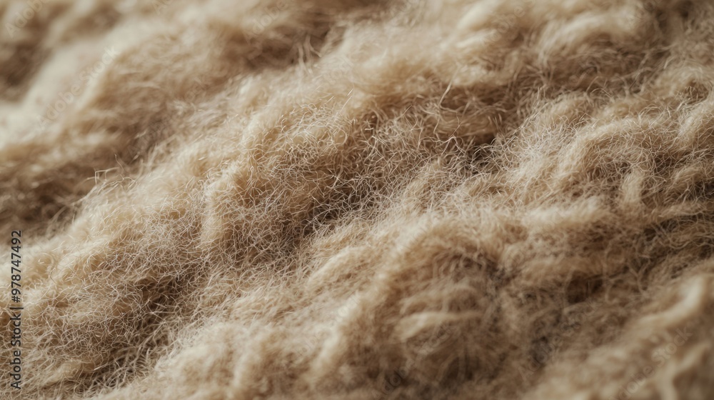 Textured strands of natural fibers in warm, earthy tones displayed under soft lighting Textured strands of natural fibers in warm, earthy tones displayed under soft lighting