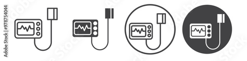 Blood pressure meter icon thin line illustration