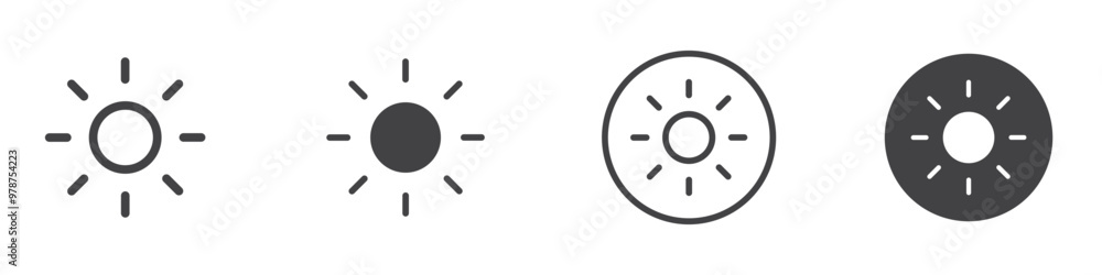 Brightness icon thin line illustration