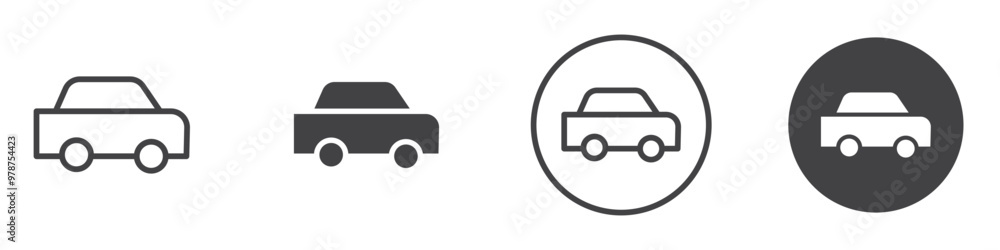 Car Icon thin line illustration Car Icon thin line illustration