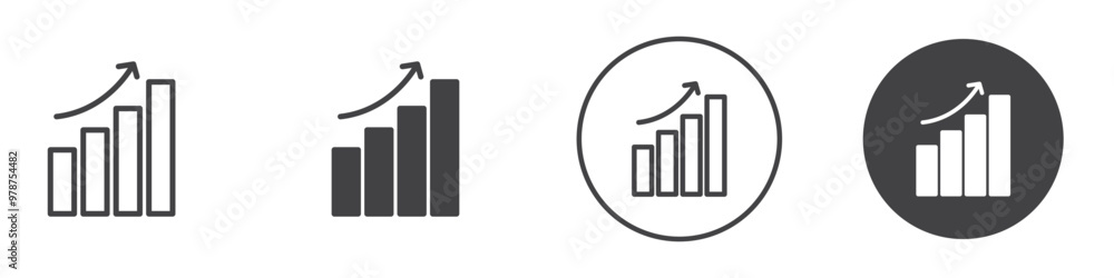 Chart Icon thin line illustration Chart Icon thin line illustration
