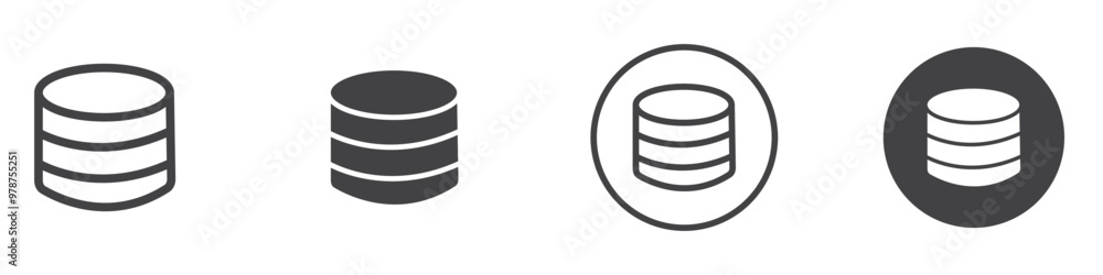 Database icon thin line illustration Database icon thin line illustration
